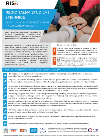 Regional Study and Guidelines on Social Entrepreneurship in Western Balkans (English and Serbian Translation) 