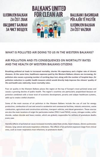 Air Pollution and its Consequences on Mortality Rates and the Health of Western Balkans Citizens