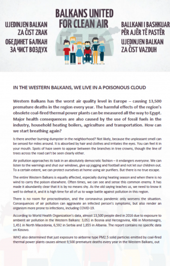In the Western Balkans, We Live in a Poisonous Cloud