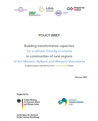 Ndërtimi i kapaciteteve transformuese për një ekonomi miqësore me klimën në komunitetet e rajoneve rurale të Ballkanit Perëndimor dhe Maqedonisë Perëndimore