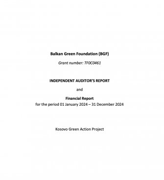 Audit Report - Kosovo Green Action
